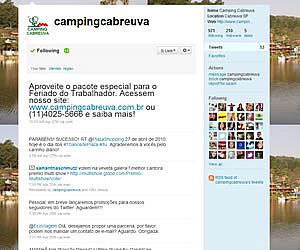 Twitter do Camping Cabreúva