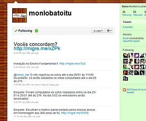 Twitter do Colégio Monteiro Lobato