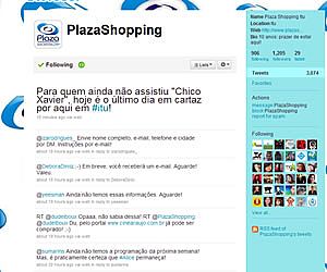 Twitter do Plaza Shopping Itu