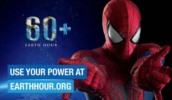 Homem-Aranha é o embaixador da Hora do Planeta 2014