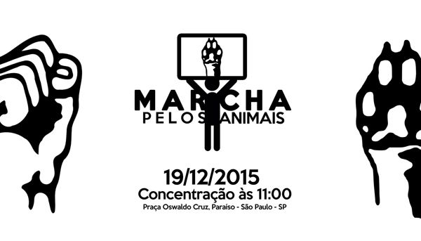 Marcha pelos animais ocorre em São Paulo dia 19 de dezembro